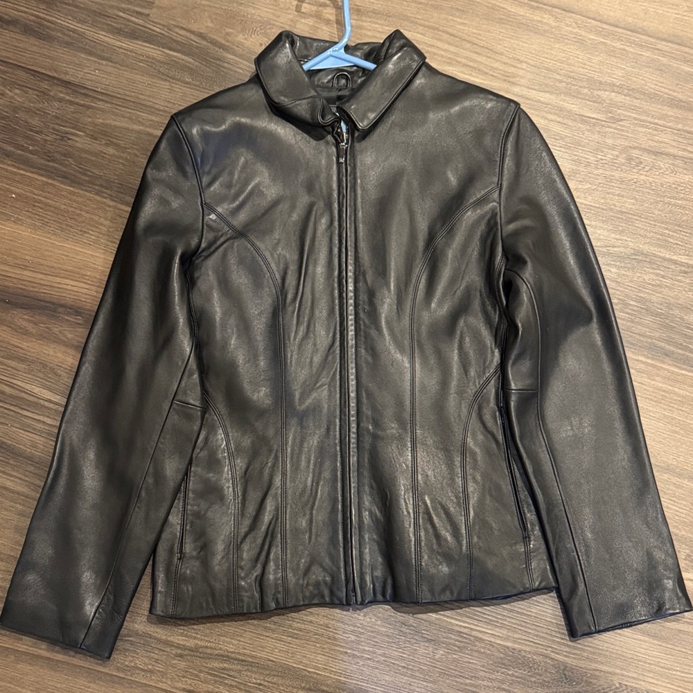 💜 Nine West Leather Jacket